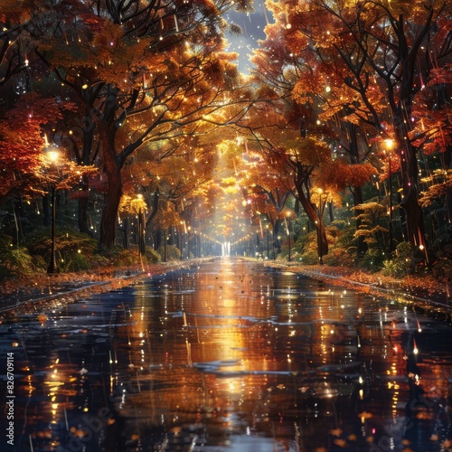 Rainy Day Rhapsody: A Masterpiece of Serenity Captured in 16K Resolution