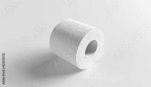 toilet paper roll isolated on a white background photo