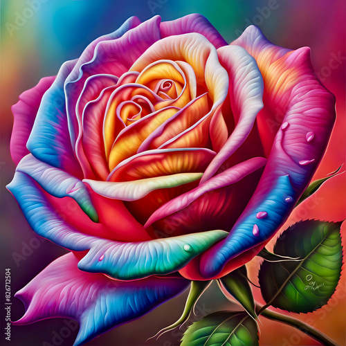 colorful rose 