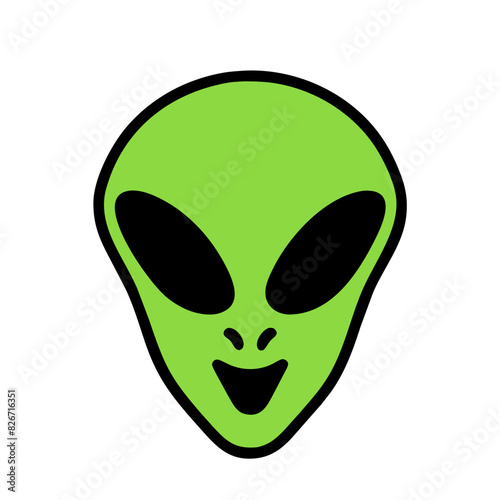 green alien mask