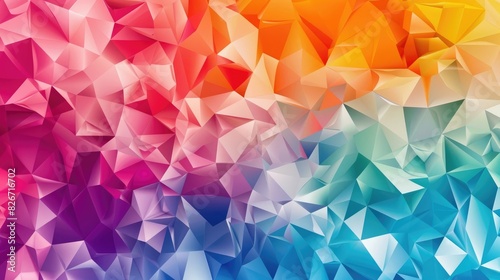 Multicolored Geometric Polygonal Abstract Background photo