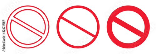 vector red circle prohibition sign