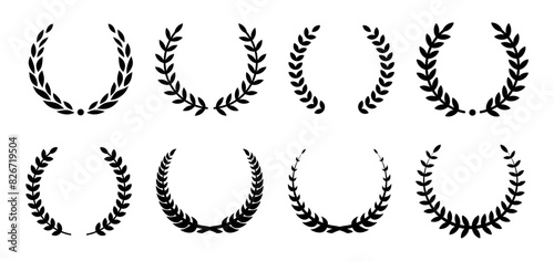 vector collection of laurel wreaths. logo, symbol, sign