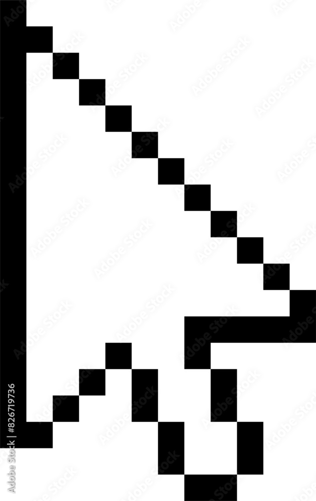 vector of a pixel style cursor vector of a pixel style cursor