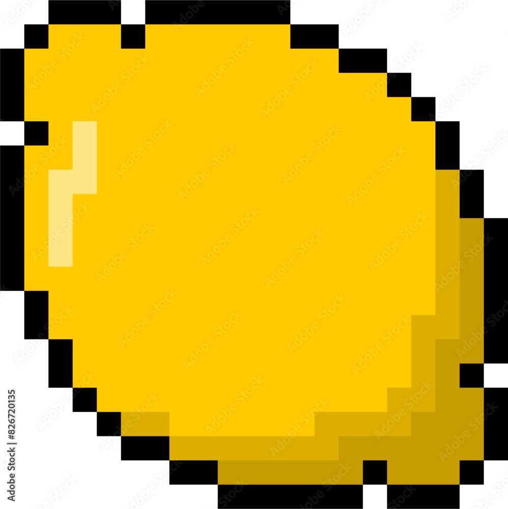 vector of a lemon in pixel style vector of a lemon in pixel style