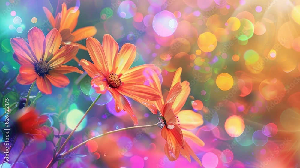 Obraz premium Vibrant backdrop for greeting cards