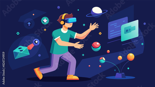 In VR players can replay their actions and examine their mistakes in slow motion allowing for better learning and improvement.. Vector illustration