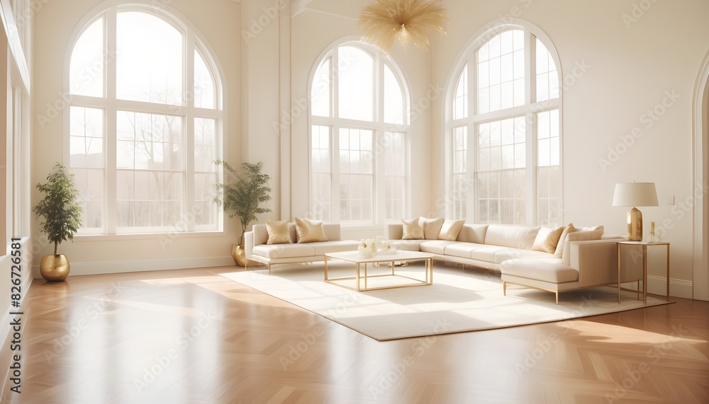 white and gold theme interior modern minimalism photo realism white and gold theme interior modern minimalism photo realism