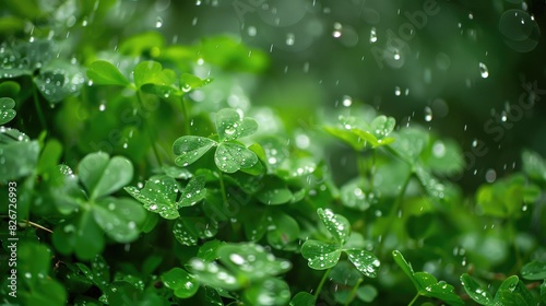 Clover in a Rainy Weather