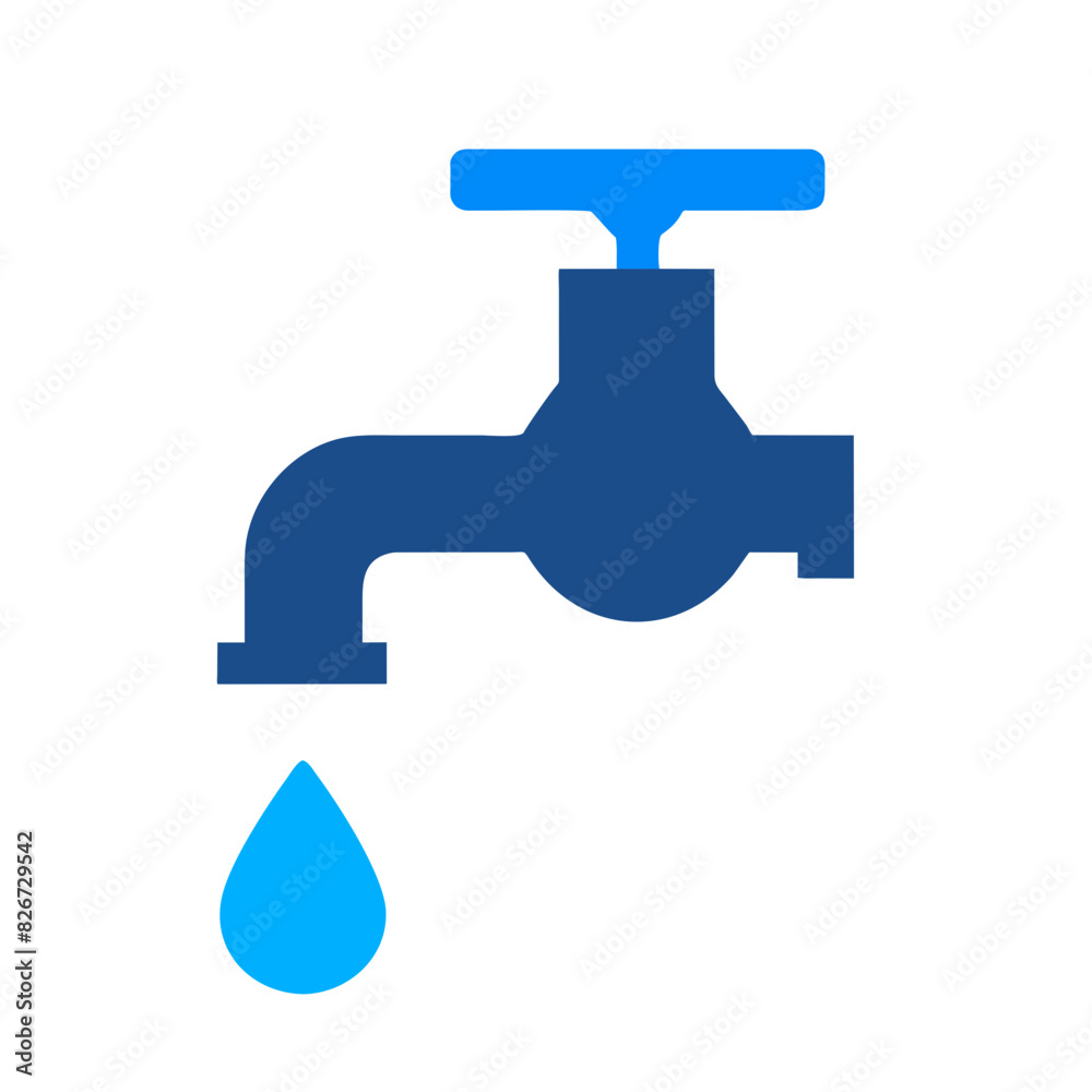 water tap with drop of water water tap with drop of water