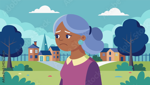 A resident who has lived near the park for decades tears up seeing the park restored to its former glory.. Vector illustration
