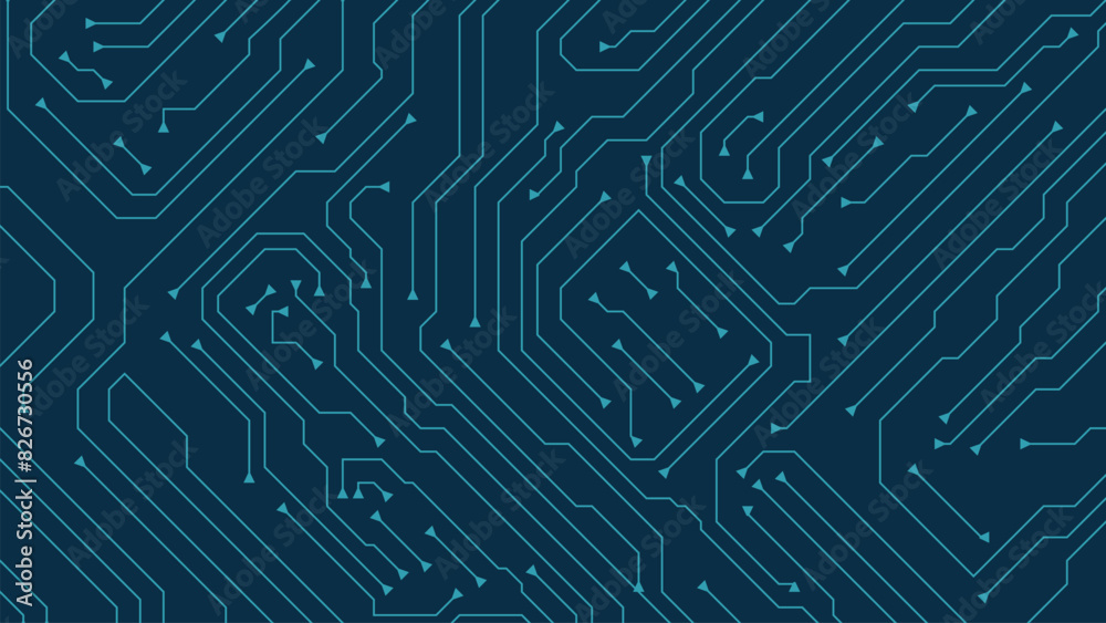 Circuit board, technical background, chip pattern, motherboard, Artificial Intelligence concept. Light blue and navy. Computer electronic horizontal backdrop. Flat vector illustration eps 10 Circuit board, technical background, chip pattern, motherboard, Artificial Intelligence concept. Light blue and navy. Computer electronic horizontal backdrop. Flat vector illustration eps 10