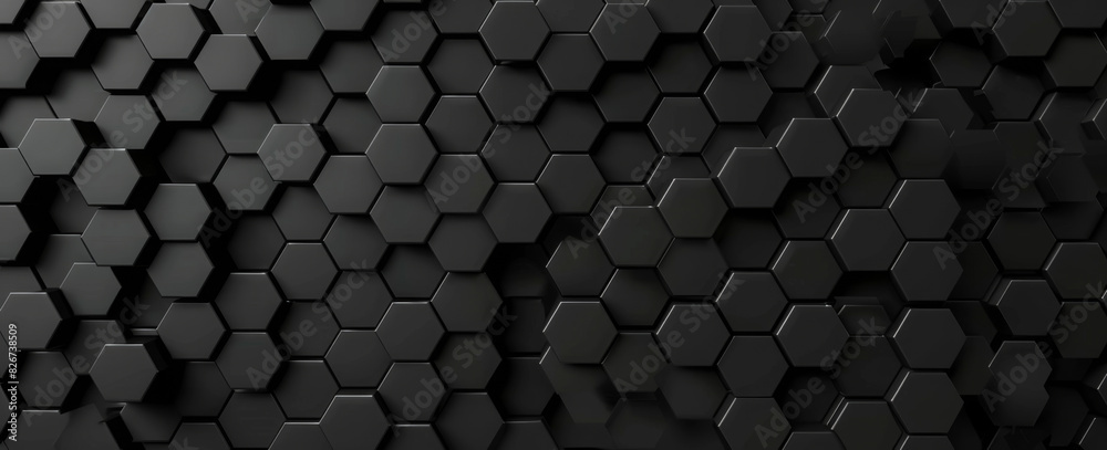 Hexagon black metalic background, modern textured border pattern. 3d render
Hexagon black metalic background, modern textured border pattern. 3d render