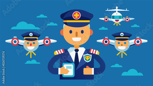 Some pilots have modified their drones with colorful stickers and designs adding a touch of personality to their flying machines.. Vector illustration