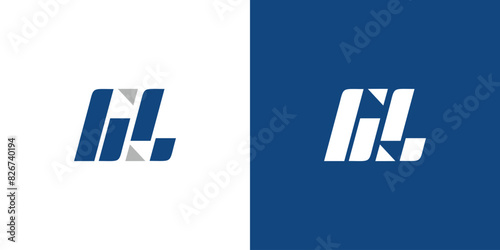 Modern and Unique letter GL initials logo design