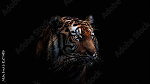 portrait of a tiger HD 8K wallpaper Stock Photographic Image