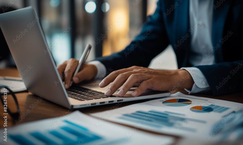 Business Analyst Reviewing Financial Statements for Internal Audit Business Analyst Reviewing Financial Statements for Internal Audit