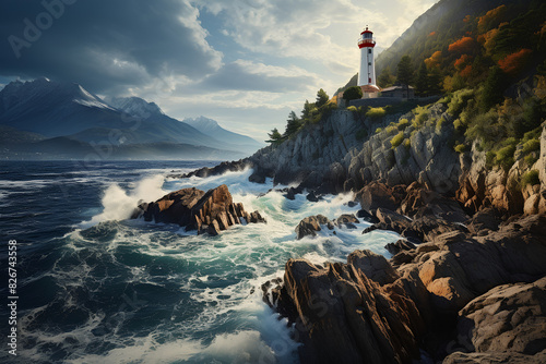 bord de mer rocheuse de la côte méditerranéenne par beau temps
 photo