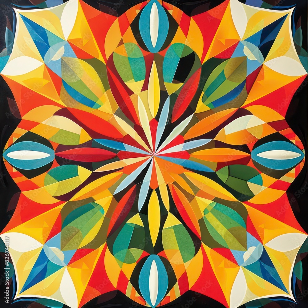 Mesmerizing, abstract kaleidoscope of cascading colors and shapes Mesmerizing, abstract kaleidoscope of cascading colors and shapes