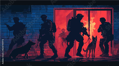 silhouette of a police