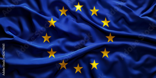 Europäische Flagge Hintergrund Motiv mit gelben Sternen