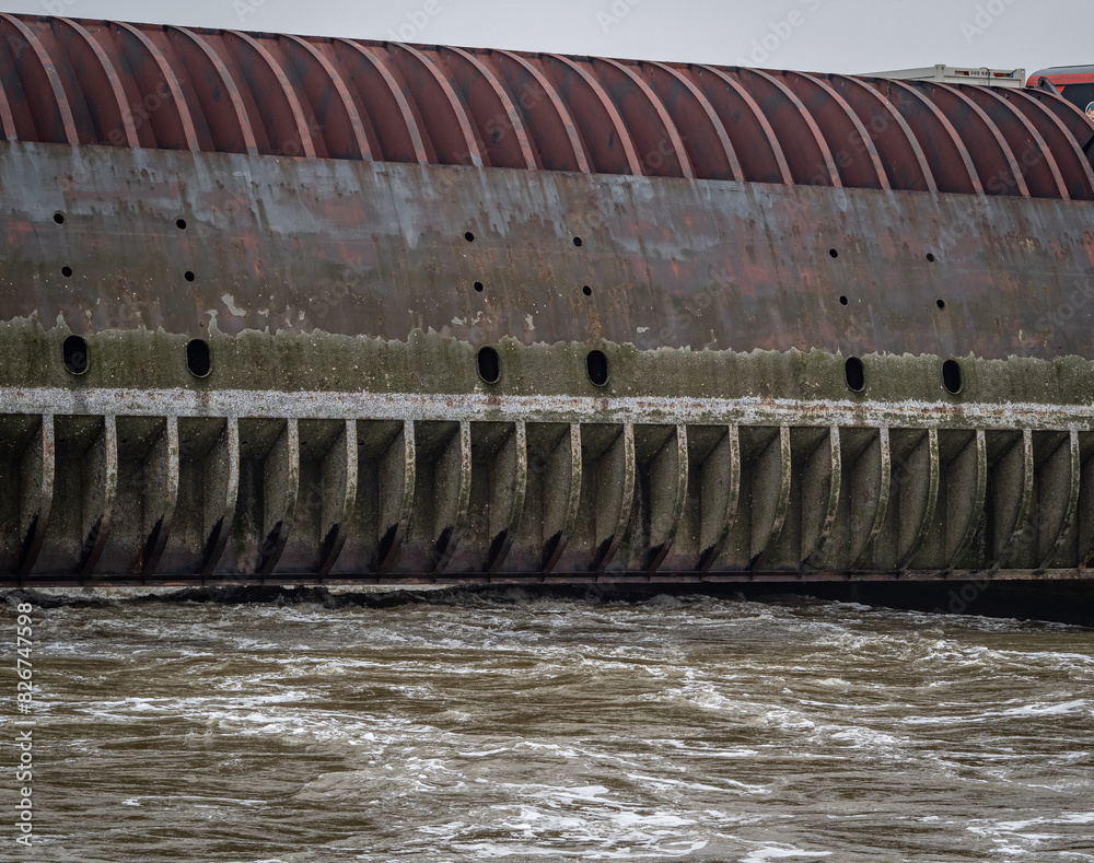 The Eider Barrage on North Sea in Germany The Eider Barrage on North Sea in Germany