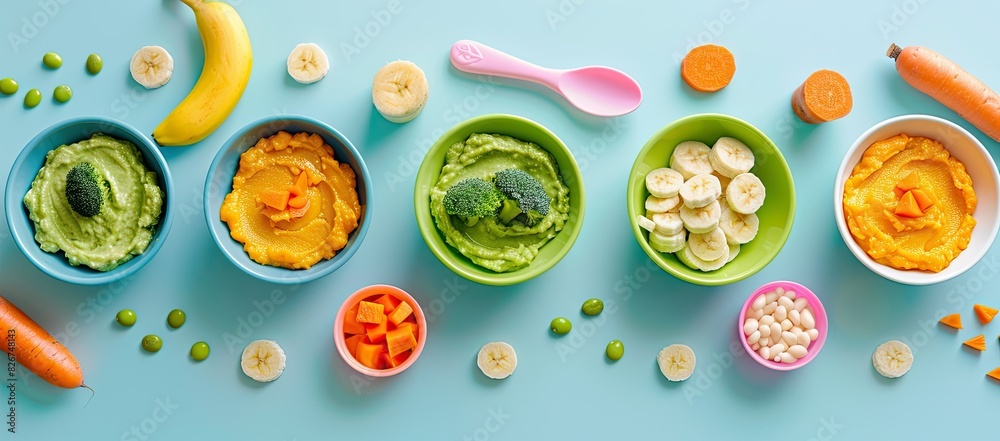 Assorted Fresh Vegetables and Fruits in Bowls