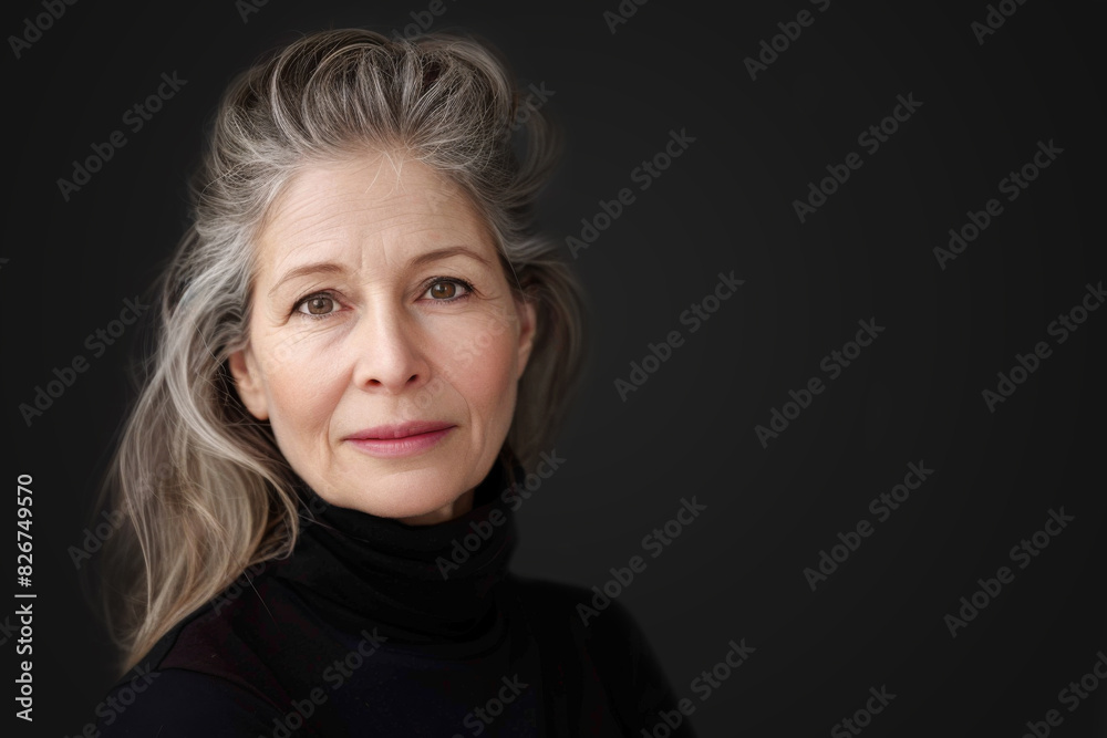 Mature Woman Close Up Portrait Isolated Mature Woman Close Up Portrait Isolated