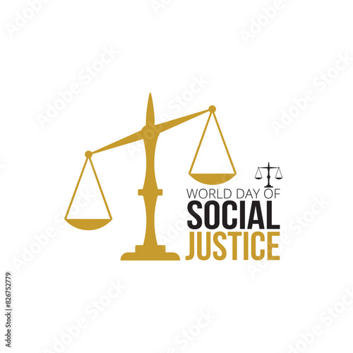 World day of social justice vector illustration. World day of social justice themes design concept with flat style vector illustration. Suitable for greeting card, poster and banner.