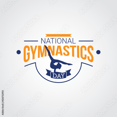 National Gymnastics day vector illustration. National Gymnastics day themes design concept with flat style vector illustration. Suitable for greeting card, poster and banner.