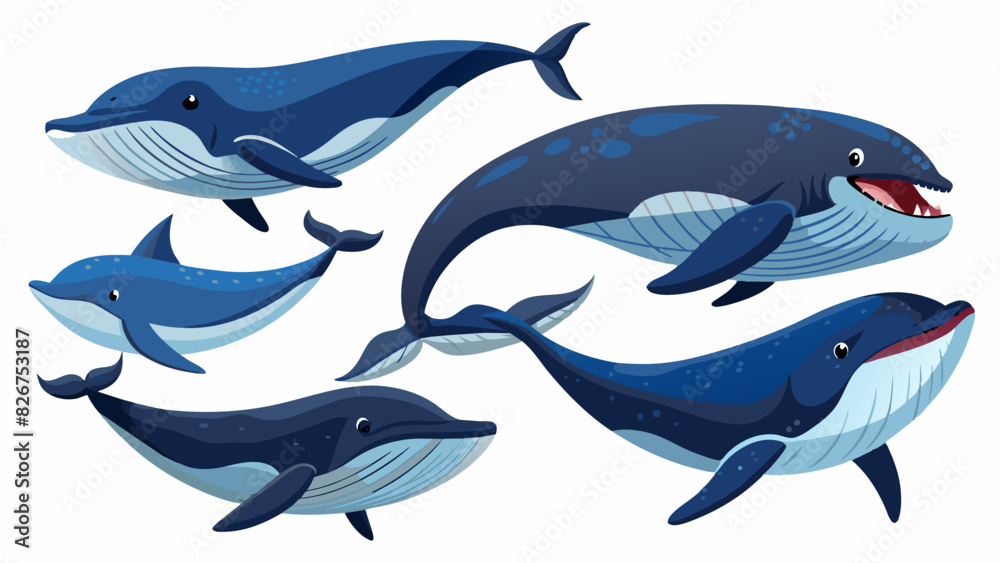 Whale Vector Set, In Different Poses, Collection Of Whale , Water Animal Vector
Whale Vector Set, In Different Poses, Collection Of Whale , Water Animal Vector