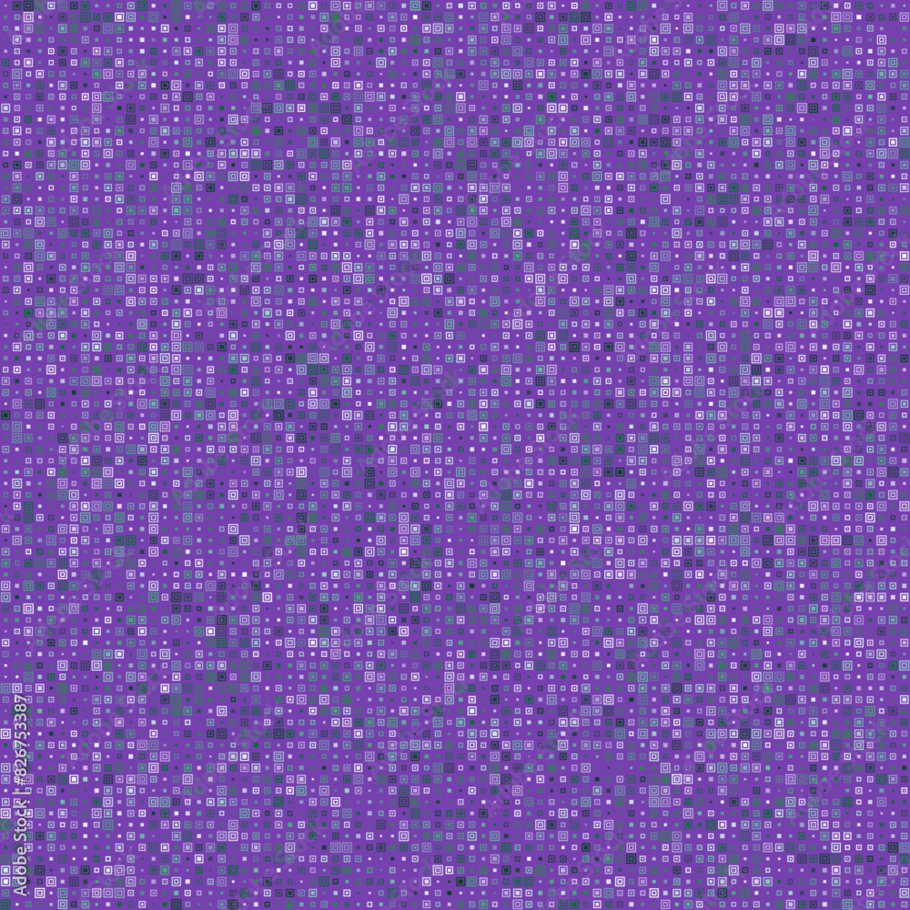 Abstract pattern. Stacked square frames in multiple colors. Purple, Lavender, Violet, Indigo, Dark Blue. Modern vector illustration.