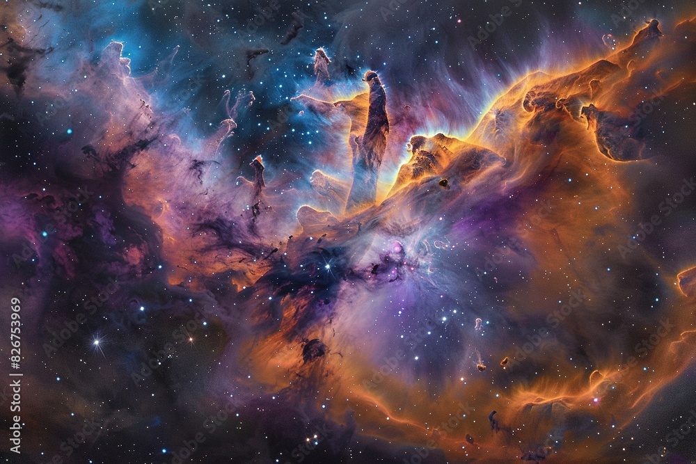 Obraz premium Background of galaxy and stars 