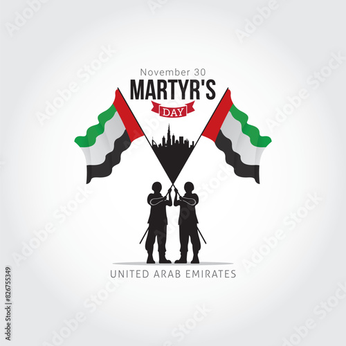 UAE Martyr's day vector illustration. UAE Martyr's day themes design concept with flat style vector illustration. Suitable for greeting card, poster and banner. Suitable for your asset design vector.