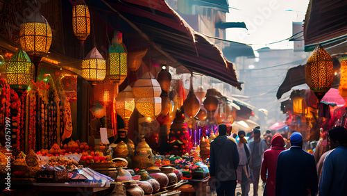 Eid Mubarak! A Bustling City Celebrates in Lights