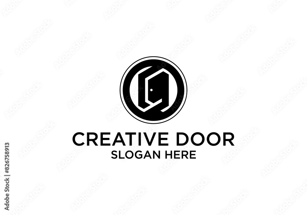 Letter O Door Logo Design Template, Vector Illustration. Letter O Door Logo Design Template, Vector Illustration.