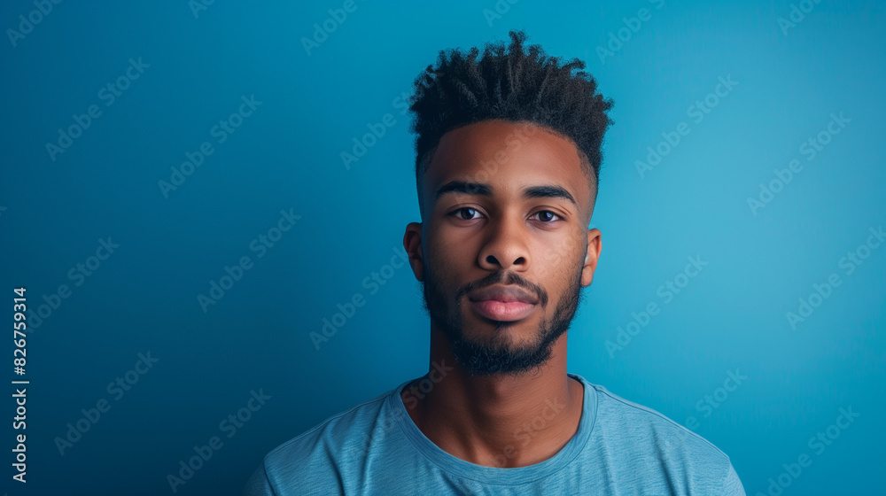 Confident Man Portrait Against Simple Studio Background Confident Man Portrait Against Simple Studio Background