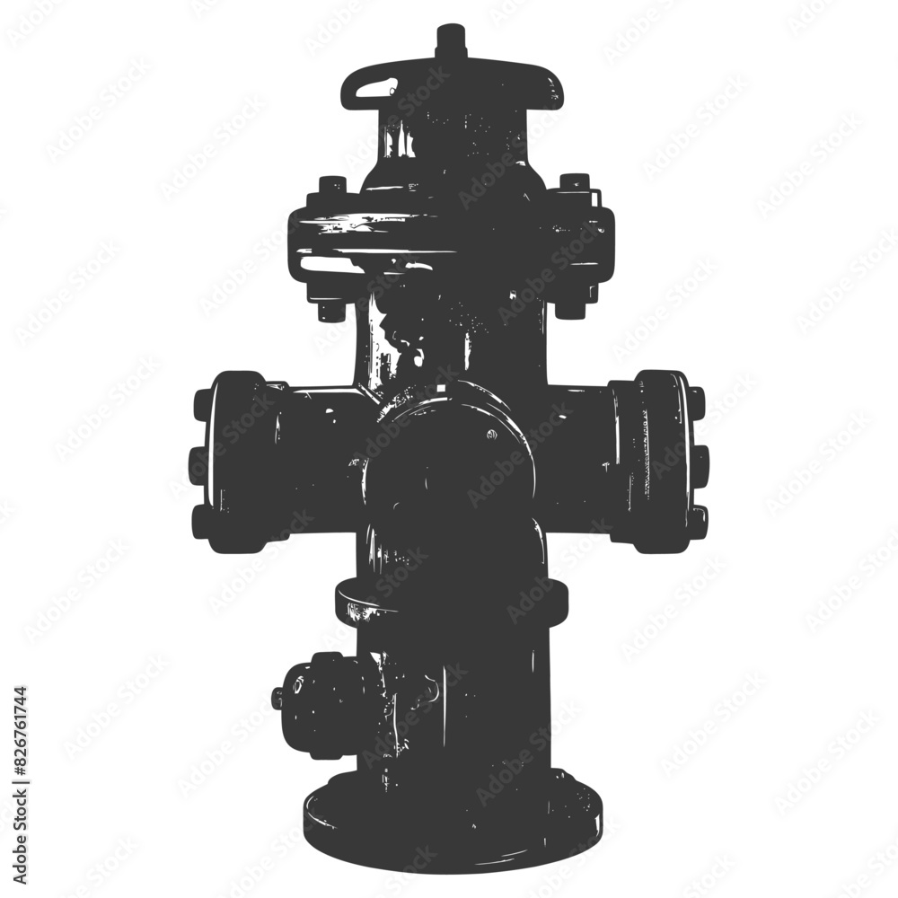 fire hydrant full with engraving style black color only fire hydrant full with engraving style black color only