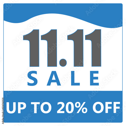 11.11 november big sale icon and vector