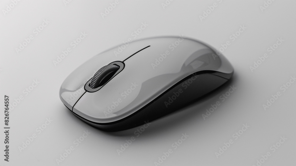 Wireless mouse on white background. A modern wireless mouse with a sleek design, isolated on a white background. Ideal for technology or office-related concepts. Wireless mouse on white background. A modern wireless mouse with a sleek design, isolated on a white background. Ideal for technology or office-related concepts.