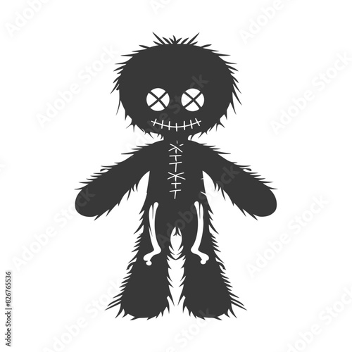 Silhouette voodoo doll black color only