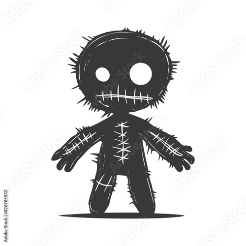 Silhouette voodoo doll black color only