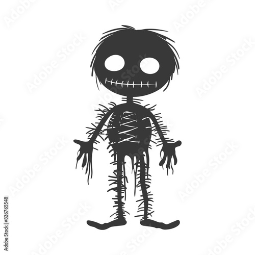 Silhouette voodoo doll black color only