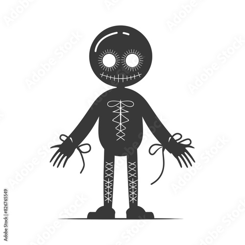 Silhouette voodoo doll black color only