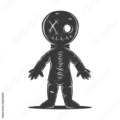 Silhouette voodoo doll black color only