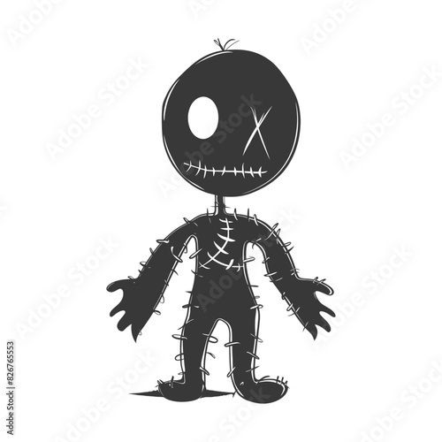Silhouette voodoo doll black color only