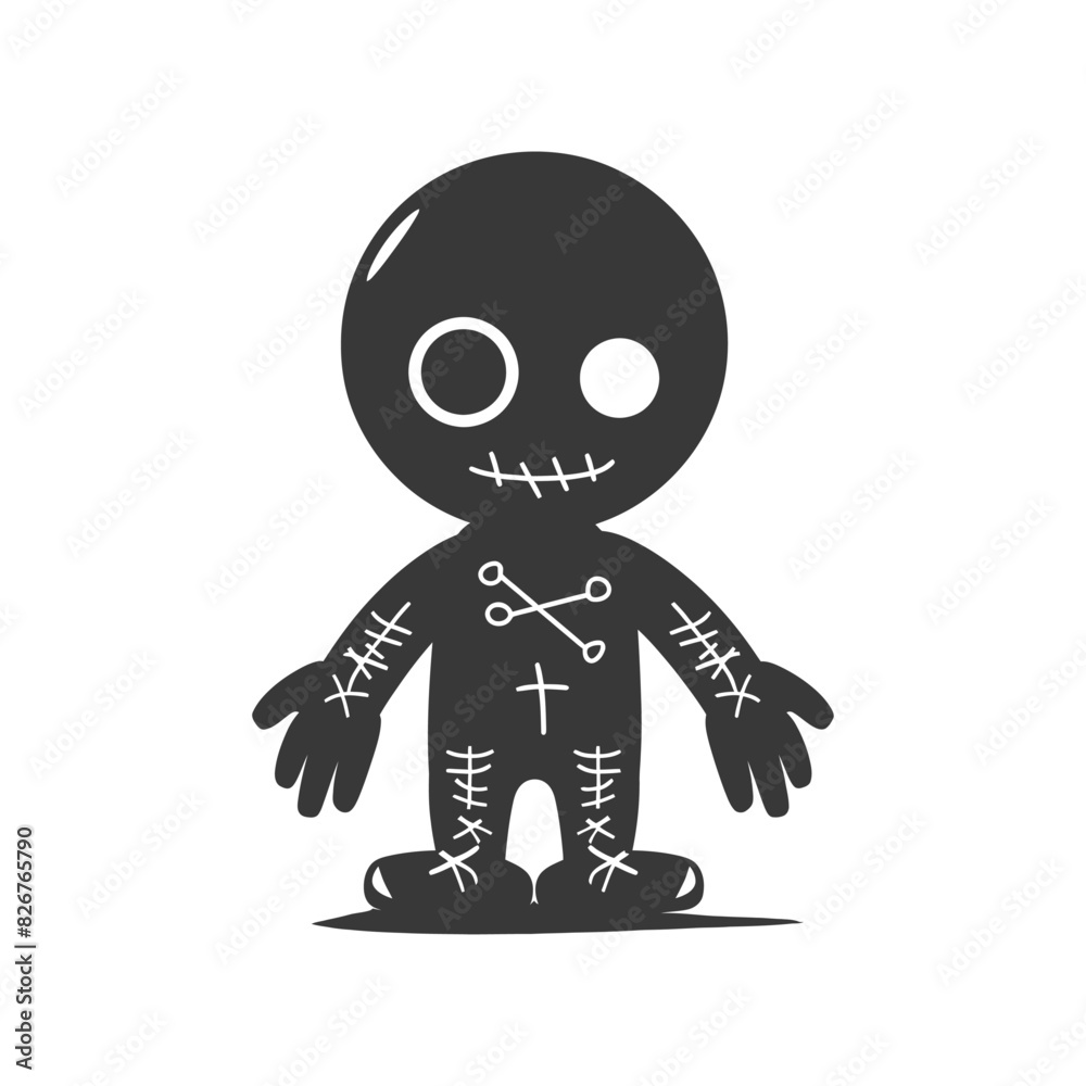 Silhouette voodoo doll black color only Silhouette voodoo doll black color only