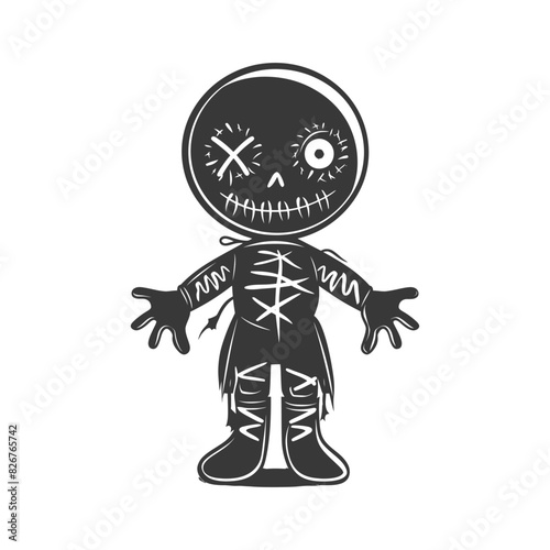 Silhouette voodoo doll black color only