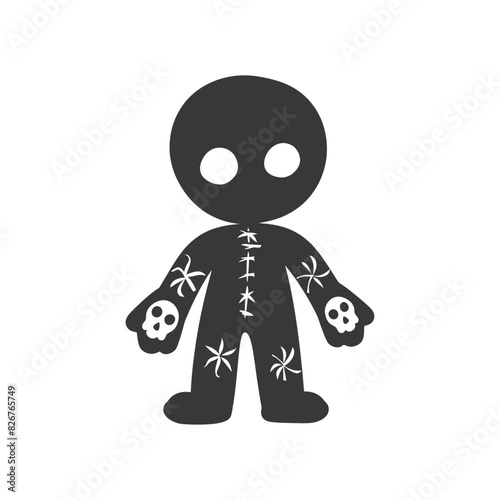 Silhouette voodoo doll black color only