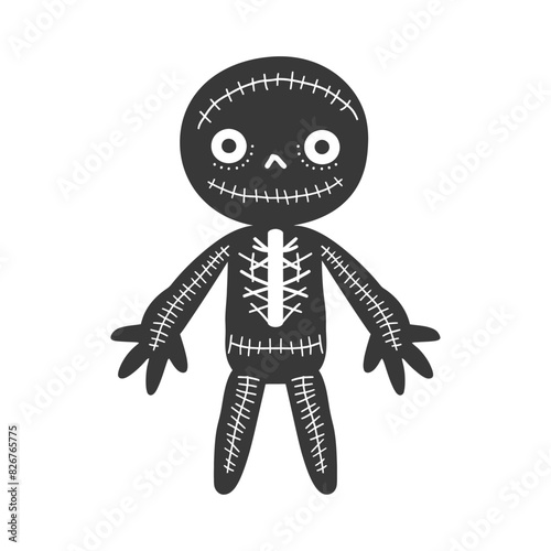 Silhouette voodoo doll black color only